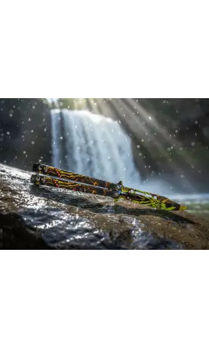 AlsepeteAvm Sarı Baskı İşlemeli Tanto Kamp Çakısı