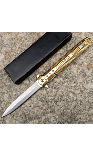 AlsepeteAvm Gold Auto Metal Beyfendi Kamp Çakısı