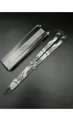 AlsepeteAvm Gri Kaplan Desenli Tek Kelebek