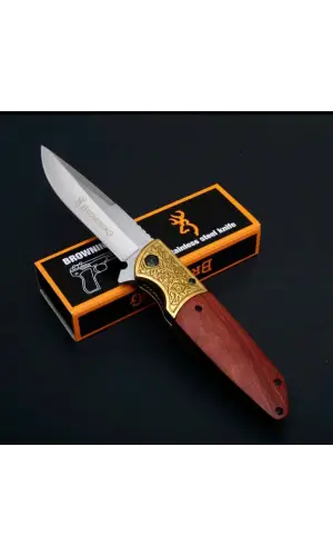 AlsepeteAvm İşlemeli Ahşap Kabze Kamp Çakısı