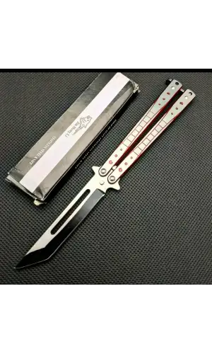 AlsepeteAvm Kırmızı Tanto Kelebek Kamp Çakısı