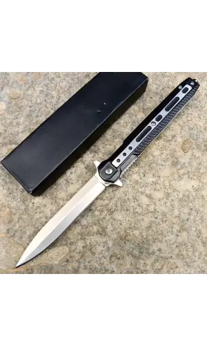 AlsepeteAvm Siyah Auto Metal Beyfendi Kamp Çakısı