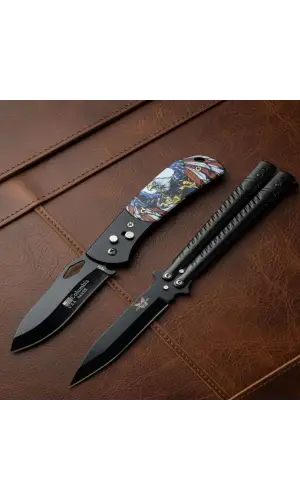 AlsepeteAvm Siyah ve Düğmeli Kelebek Seti