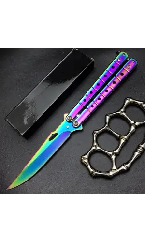 AlsepeteAvm TK-3 Gökkuşağı Desenli Punch Hediyeli Kelebek Seti