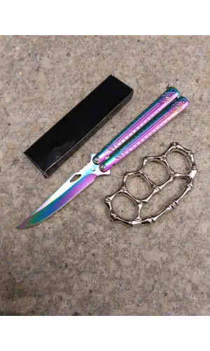 AlsepeteAvm TK-4 Gökkuşağı Desenli Punch Hediyeli Kelebek Seti