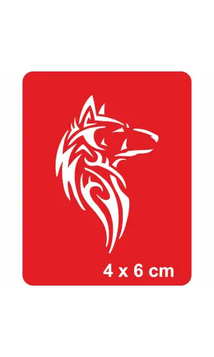 Asil Kurt  Tattoo Geçici Dövme Şablonları Kına Kalıpları