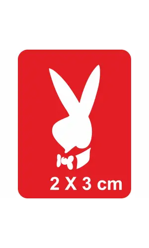 Aşk Tavşanı Playboy Tattoo Geçici Dövme Şablonları Kına Kalıpları