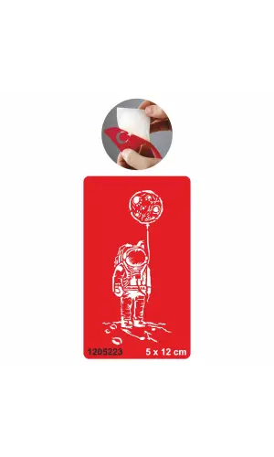 Astronot Uzay Tattoo Geçici Dövme Şablonları Kına Kalıpları