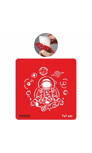 Astronot ve Gezegenler Geçici  Tattoo Geçici Dövme Şablonları Kına Kalıpları