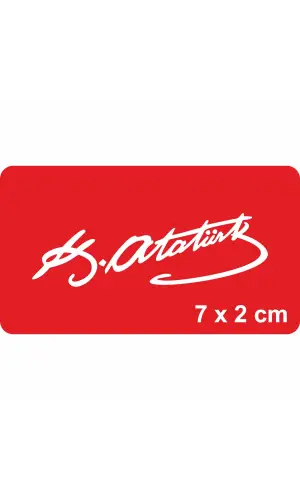 Atatürk İmzası-1 Tattoo Geçici Dövme Şablonları Kına Kalıpları