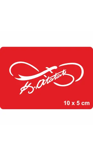 Atatürk İmzası-4 Tattoo Geçici Dövme Şablonları Kına Kalıpları