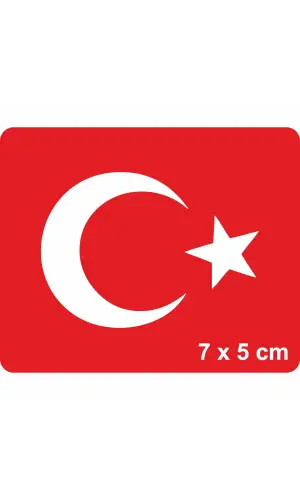 Ay Yıldız-1 Türk Bayrağı  Tattoo Geçici Dövme Şablonları Kına Kalıpları