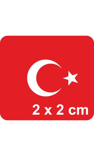 Ay Yıldız-4 Türk Bayrağı  Tattoo Geçici Dövme Şablonları Kına Kalıpları