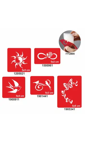 Bahar Sarhoşluğu 5 li Set Geçici Dövme Kına Şablonu