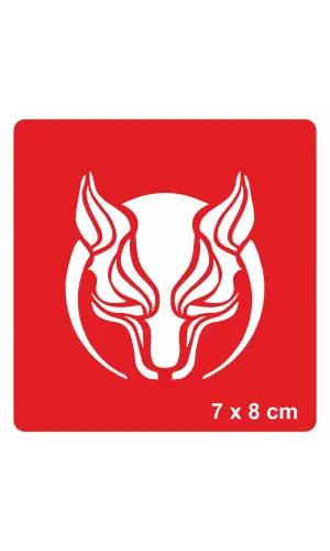 Börü Kurt  Stencil Tattoo Geçici Dövme Şablonları Kına Kalıpları