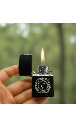 Ç Harfli Kişiye Özel Harf Baskılı Benzinli Çakmak