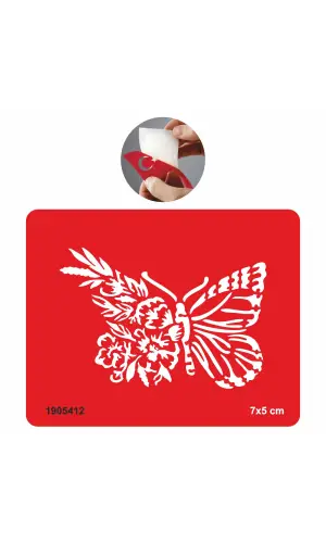 Çiçekli Kelebek Tattoo Geçici Dövme Şablonları Kına Kalıpları