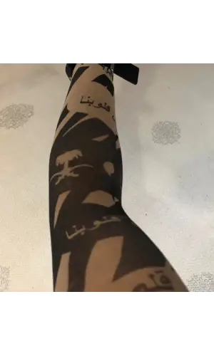 Çift Kol Giyilebilir Dövme Arabic Desenler Tattoo Sleeve