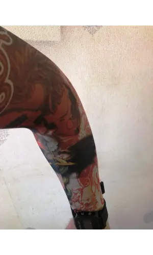 Çift Kol Giyilebilir Dövme Magma Desenler Tattoo Sleeve