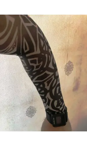 Çift Kol Giyilebilir Dövme Tribal Desenler Tattoo Sleeve