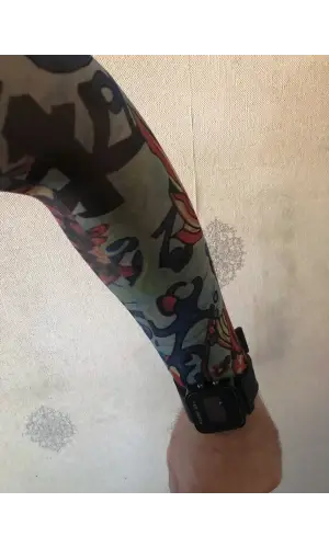 Çift Kol Giyilebilir Dövme Tribal Effect Tattoo Sleeve