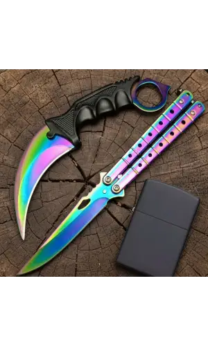 Cs Go Karambit Ve Kelebek Çakmak Hediyeli Kamp Seti