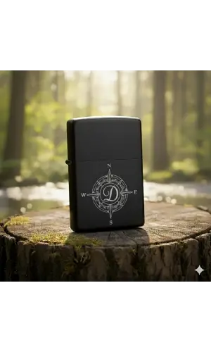 D Harfli Kişiye Özel Harf Baskılı Benzinli Çakmak