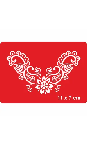 Dantel Motifi 258 Tattoo Geçici Dövme Şablonları Kına Kalıpları