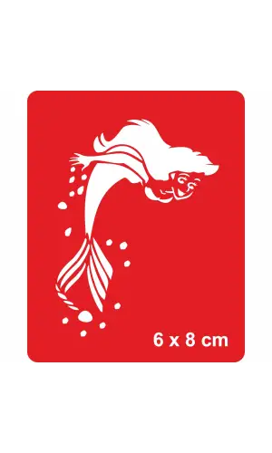 Deniz Kızı Tattoo Geçici Dövme Şablonları Kına Kalıpları