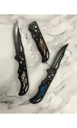 Desenli Düğmeli Çakı