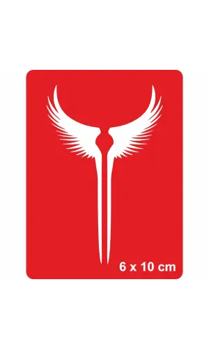 Dev Kanatlar Tattoo Geçici Dövme Şablonları Kına Kalıpları