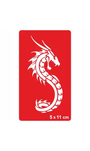 Dev Yılan Saldırısı Tattoo Geçici Dövme Şablonları Kına Kalıpları