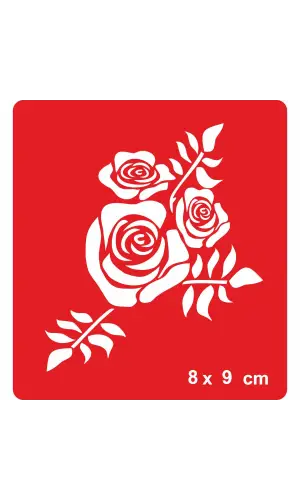 Dikenin Gülü Var! Tattoo Geçici Dövme Şablonları Kına Kalıpları