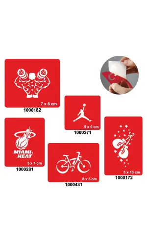 Dünya Sporları 5li Set Geçici Dövme Kına Şablonu