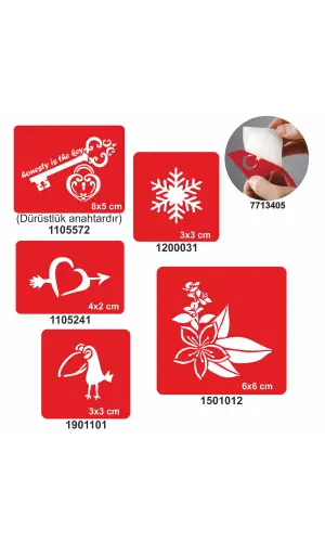 Dürüst Desenler 5 li Set Geçici Dövme Kına Şablonu