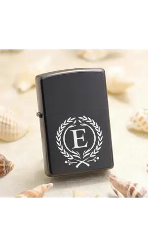 E Harfli Kişiye Özel Harf Baskılı Benzinli Çakmak