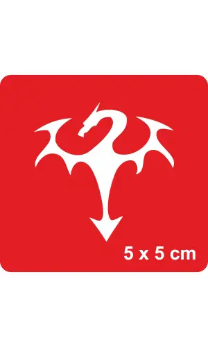 Ejderha Duruşu Tattoo Geçici Dövme Şablonları Kına Kalıpları