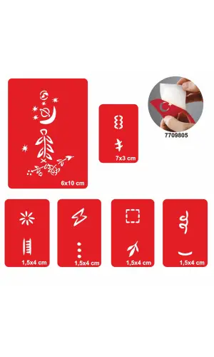 El Ve Parmak Motifleri 5 li Set Geçici Dövme Kına Şablonu