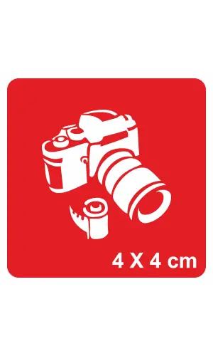 Fotoğraf Makinası Tattoo Geçici Dövme Şablonları Kına Kalıpları