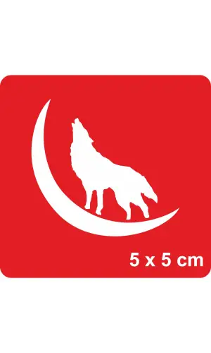 Gecenin İçinden Bozkurt Uluması Tattoo Geçici Dövme Şablonları Kına Kalıpları