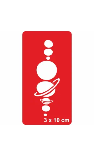 Gezegenler Alemi Tattoo Geçici Dövme Şablonları Kına Kalıpları