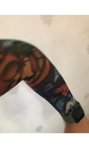 Giyilebilir Çorap Dövme Renk Dövmesi Çift Kol