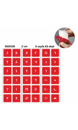 Göktürkçe Dövme Harf Şablonu Seti