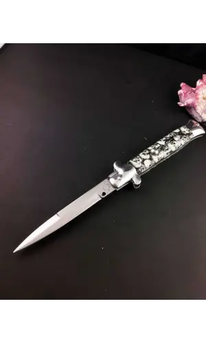 Gri Kuru Kafa 23 CM İtalyan Stiletto