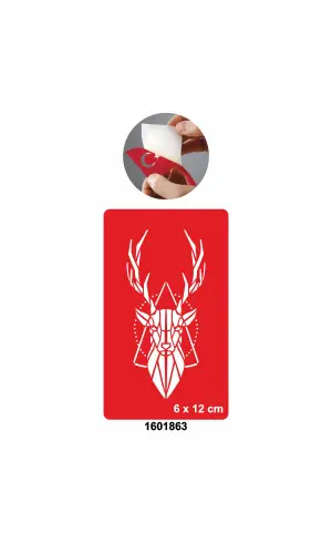 Güçlü Ve Kibar Geyik Geçici Desen Tattoo Geçici Dövme Şablonları Kına Kalıpları