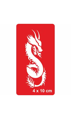 Güçlü Yılan Ejderha Tattoo Geçici Dövme Şablonları Kına Kalıpları