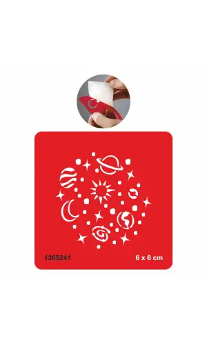 Güneş ve Gezegenler  Tattoo Geçici Dövme Şablonları Kına Kalıpları