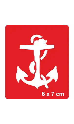 Hayallere Demir At Çapa Tattoo Geçici Dövme Şablonları Kına Kalıpları