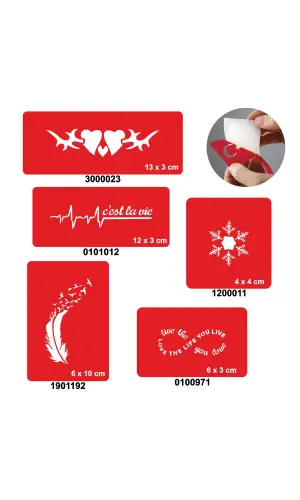 Hayat Yaşamaktır 5li Set Geçici Dövme Kına Şablonu