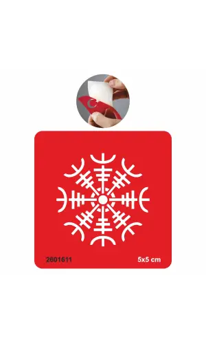 Helm Of Awe Viking Sembolü  Tattoo Geçici Dövme Şablonları Kına Kalıpları